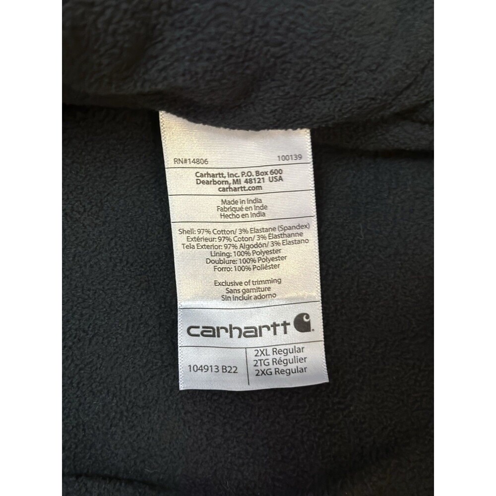 Carhartt Men's Rugged Flex Relaxed Fit Midweight Flannel Fleece-Lined Shirt 2XL - Picture 3 of 3